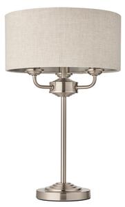 Lampă de masă Endon 94369 HIGHCLERE 3xE14/18W/230V bej/crom mat