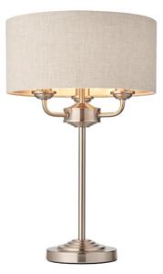 Lampă de masă Endon 94369 HIGHCLERE 3xE14/18W/230V bej/crom mat