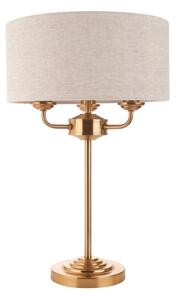 Lampă de masă Endon 110721 HIGHCLERE 3xE14/18W/230V bej/alamă