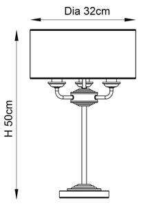 Lampă de masă Endon 94369 HIGHCLERE 3xE14/18W/230V bej/crom mat