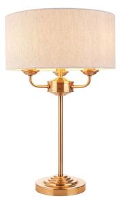 Lampă de masă Endon 110721 HIGHCLERE 3xE14/18W/230V bej/alamă