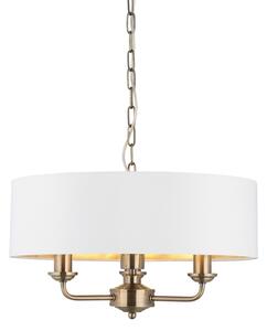 Lustră pe lanț Endon 98934 HIGHCLERE 3xE14/40W/230V alb/alamă