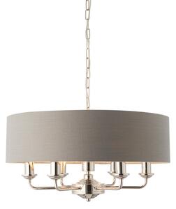Lustră pe lanț Endon 94373 HIGHCLERE 6xE14/40W/230V gri/crom lucios