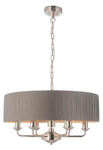 Lustră pe lanț Endon 94397 HIGHCLERE 6xE14/40W/230V gri/crom lucios