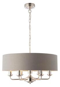 Lustră pe lanț Endon 94373 HIGHCLERE 6xE14/40W/230V gri/crom lucios