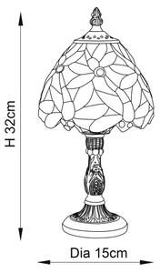 Endon 64246 - Lampă de masă Tiffany LORETTE 1xE14/40W/230V, diametru 15 cm