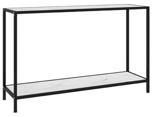 Masă consolă, alb, 120 x 35 x 75 cm, sticlă securizată