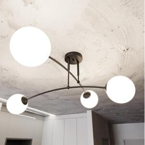 Lustră pe tijă PREGOS 4xE14/10W/230V negru