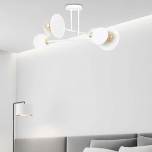 Lustră pe tijă MINERVA 2xE27/15W + 2xE14/10W/230V alb