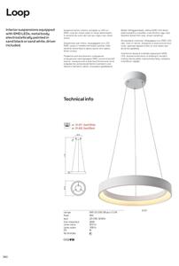 Lustră LED pe cablu Redo 01-671 LOOP LED/38W/230V d. 45 cm alb