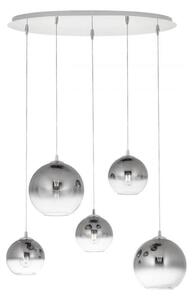 Lustră pe cablu Redo 01-2079 BOWL 5xE27/42W/230V fumuriu