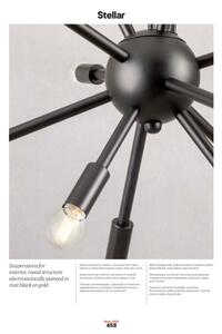 Redo 01-2935 - Lustru STELLAR suspendat pe cablu, 18xE14/25W/230V, auriu