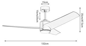 Immax NEO 07282L - Ventilator de tavan LED CCT BEAUTY, dimmabil, 18W/230V, Wi-Fi Tuya + telecomandă