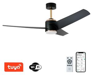Ventilator LED dimabil de tavan Immax NEO 07280L BEAUTY 18W/230V negru Wi-Fi Tuya + telecomandă