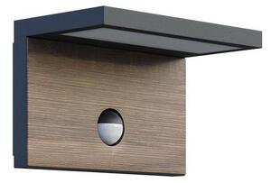 Aplică LED de exterior cu senzor NATURA LED/12W/230V 4000K IP54 maro/antracit