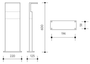 Lampă LED de exterior NATURA LED/12W/230V 4000K 60 cm IP65 maro/antracit