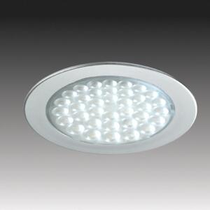 Hera R 68-LED Lampă încastrată cu aspect inox, Metalic, Studiu / Birou, Plastic, Modern, Corpuri de iluminat încastrate rotunde