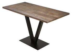 Set masa si scaune Sun, 100% lemn de pin si metal, nuc, 5 piese