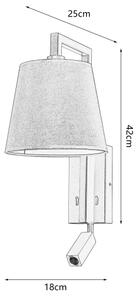 Lampă LED de perete Brilagi RAYA 1xE14/40W/230V + LED/3W negru
