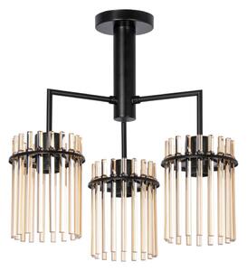 Lustră pe tijă 3xE27/60W/230V negru/bej