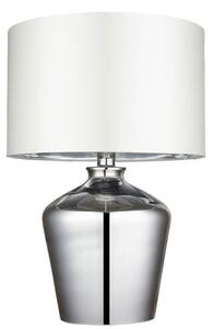Lampă de masă Endon 61198 WALDORF 1xE27/10W/230V crom lucios/alb