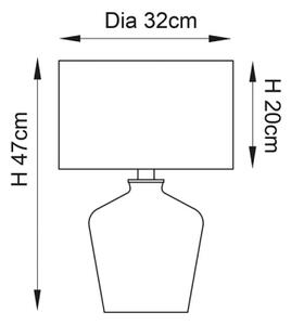 Lampă de masă Endon 61198 WALDORF 1xE27/10W/230V crom lucios/alb