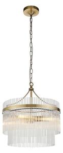 Lustră pe lanț Endon 99167 MARIETTA 3xE14/7W/230V alamă/transparent