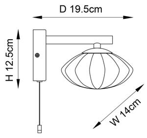 Aplică pentru baie Endon 97182 MOBIAS 1xG9/3W/230V IP44 alamă