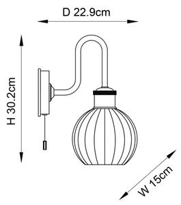 Aplică pentru baie Endon 95507 KENDALL 1xE27/10W/230V IP44 alamă