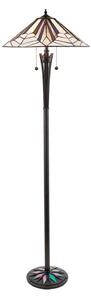 Endon 63934 - Lampadar Tiffany ASTORIA, 2xE27/60W/230V, diametru 48 cm