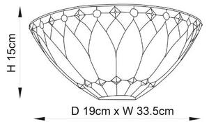Endon 63983 - Aplica de perete Tiffany BROOKLYN 1xE14/40W/230V