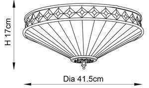 Endon 64145 - Plafonieră Tiffany FARGO, 2xE27/60W/230V, diametru 41,5 cm
