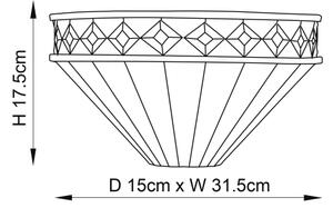 Endon 64149 - Aplică de perete Tiffany FARGO, 1xE14/40W/230V