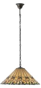 Endon 64194 - Lustru Tiffany JAMELIA pe lanț, 3x E27/60W/230V, diametru 50 cm