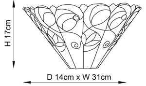 Endon 64198 - Aplica de perete Tiffany JAMELIA 1xE14/40W/230V