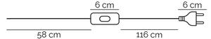 Lampă de masă ONLI ZOE 2xE14/6W/230V 65 cm alb