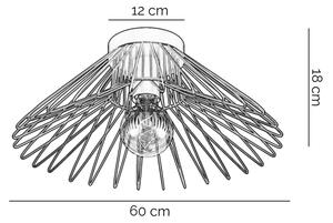 Plafonieră ONLI DUCCIO 1xE27/22W/230V d. 60 cm negru