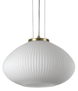 IDEAL LUX Ideal Lux Plisse, lampă de suspendare Plisse Ø 35 cm, reglabil, Alb, Camera de zi / sufragerie, Sticlă