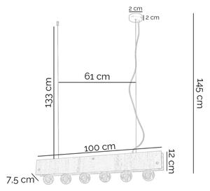 Lustră pe cablu ONLI ARGO 6xE27/22W/230V gri