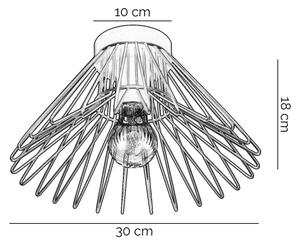 Plafonieră ONLI DUCCIO 1xE27/22W/230V d. 30 cm negru