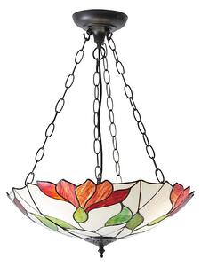 Endon 70946 - Candelabru pe lanț Tiffany BOTANICA, 3xE27/60W/230V, diametru 45 cm