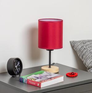Lampă de masă Brilagi NUBILA WOOD 1xE27/25W/230V stejar/roșu pompeian