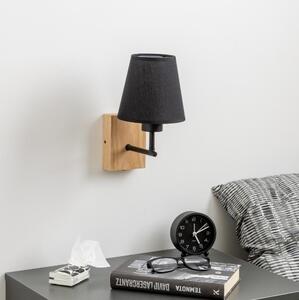 Lampă de perete Brilagi NUBILA WOOD 1xE27/25W/230V stejar/negru