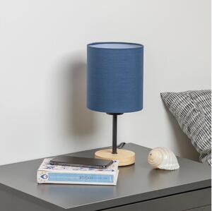 Lampă de masă Brilagi NUBILA WOOD 1xE27/25W/230V stejar/albastru închis