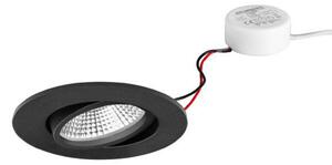 BRUMBERG BB23 încast IP65 RC driver rotund negru, reglabil, Negru, Baie, Aluminiu, Corpuri de iluminat încastrate rotunde