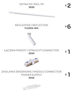 Spot în sistem de șină Zuma Line 3049 LULU 6xGU10/35W/230V alb