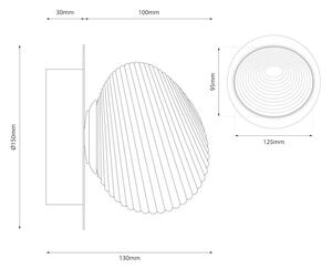 Aplica de perete LED BOLLA LED/3W/230V auriu/bej fumuriu