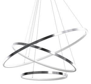 Lustră LED pe cablu HOOP LED/93W/230V d. 80 cm 4000K crom lucios