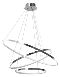 Lustră LED pe cablu HOOP LED/93W/230V d. 80 cm 4000K crom lucios