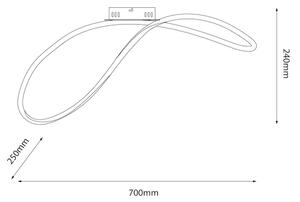Plafonieră LED INFINITY LED/21W/230V negru